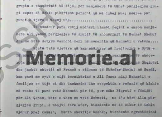 “Kur doli Mehmeti nga takimi me Enverin, ishte bërë për të ardhur keq, dyll i verdhë në fytyrë dhe i merreshin këmbët rrugës, u mbyll brenda dhe…”/ Dëshmia e rrallë në hetuesi e, truprojës të ish-kryeministrit Shehu