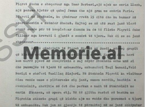 “Kur Kreshnik Tartari, trajner i ekipit ‘Dinamo’ u takua me Skënder Shehun, në Shverin të Gjermanisë Lindore, i tha atij se kishte porosi…”/ Dëshmia në hetuesi, e ish-oficerit të Zbulimit shqiptar në Suedi