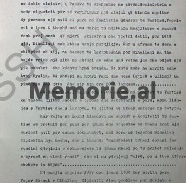 “Në janar 1980, kur unë ngrita para Feçorit dhe Mihallaq Ziçishtit, disa probleme për Marjeta dhe Bashkim Shehun, të cilët…”/ Dëshmia e ish-kryetarit të Degës së Durrësit, që vuajti 8 vjet në Spaç