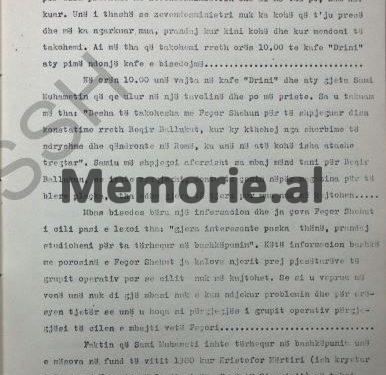 “Kur unë i dorëzova Feçorit raportin për nusen e djalit të Mehmet Shehut, për sjelljet e saj në Durrës dhe takimin në det, me një francez me varkë, ai…”/ Dëshmia në hetuesi, e ish-zv/drejtorit të Sigurimit