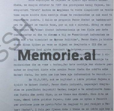 “Feçori ishte ‘kodoshi’ fejesës së Silva Turdiut me Skënderin pasi, kur u prish ajo, ai s’lejoi të vinte nga jashtë, agjenti ynë ‘Gruri’, i cili do të…”/ Zbulohet dëshmia e rrallë e drejtorit të Zbulimit në hetuesi