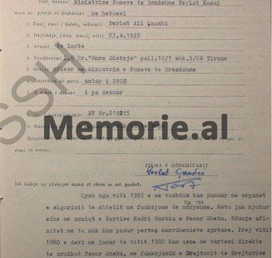 “Feçori ishte ‘kodoshi’ fejesës së Silva Turdiut me Skënderin pasi, kur u prish ajo, ai s’lejoi të vinte nga jashtë, agjenti ynë ‘Gruri’, i cili do të…”/ Zbulohet dëshmia e rrallë e drejtorit të Zbulimit në hetuesi