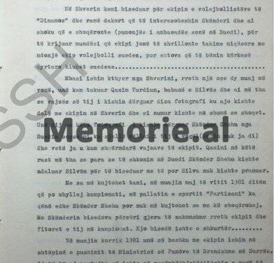 “Feçor Shehu, që dinte interesimet e Skënderit për Silva Turdiun, s’më ka thënë në ndonjë rast, që unë ta pengoja këtë gjë, madje vetë Feçori…”/ Dëshmia në hetuesi e ish-trajnerit të volejbollit të “Dinamos”