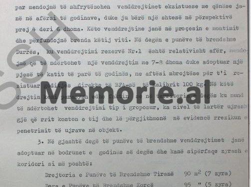 “Objekti sekret do ketë 40 dhoma, 3 për udhëheqjen, 5 Sigurimi, 3 Hetuesia, etj., dhe do i rezistojë bombave të aviacionit …”/ Zbulohet proces-verbali i mbledhjes, për ndërtimin e ‘Bunk’Art 2’, shtator 1979