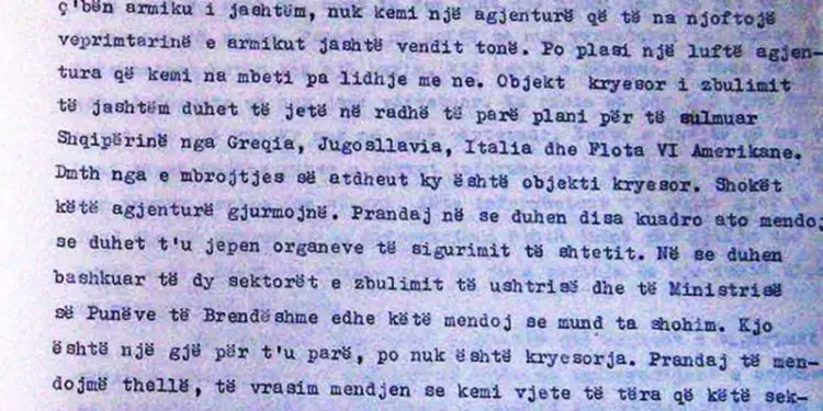 “Në punën e organeve të Sigurimit të Shtetit kemi dobësi, sidomos në drejtim të Zbulimit të Jashtëm, pasi ne nuk kemi fare agjenturë dhe…”/ Diskutimi i Mehmet Shehut për Zbulimin Politik, janar ‘65