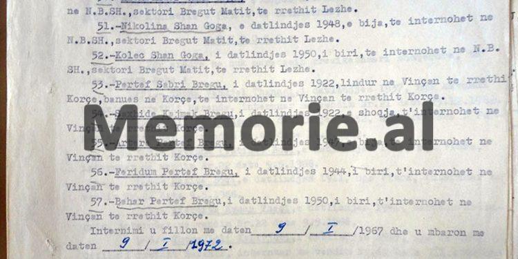 “Pasi iu arratisën 6 pjestarë të familjes, dhe se paraqesin rrezikshmëri të theksuar për t’u arratisur edhe vetë, komisioni vendosi të internojë Nikollë Dakaj, me të gjithë…”/ Dokumenti sekret, janar 1967