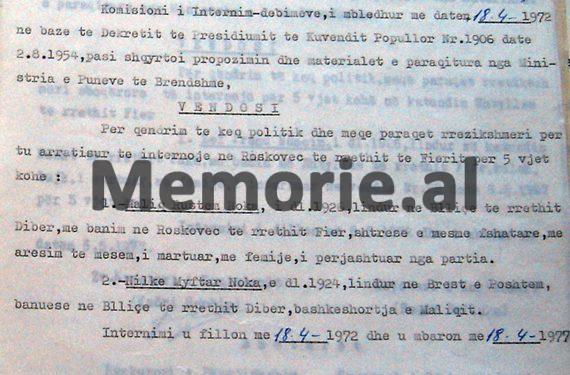 “Me propozim të Ministrisë së Brendshme, komisioni vendosi të transferojë nga katundi Çekrez-Morinë, në Valias, të internuarit…”/ Zbulohet dokumenti sekret i vitit 1972, me 51 emrat e “reaksionarëve”!