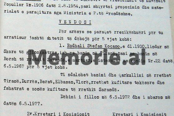 “Me propozim të Ministrisë së Brendshme, komisioni vendosi të transferojë nga katundi Çekrez-Morinë, në Valias, të internuarit…”/ Zbulohet dokumenti sekret i vitit 1972, me 51 emrat e “reaksionarëve”!