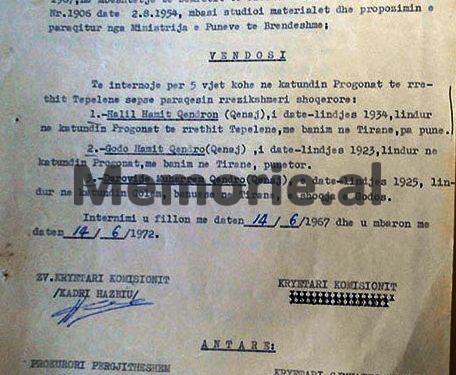 Nga familja Agaj, Shaska, Luzi, Velaj, te Alemi, Xhindi, Çeprati, Bollano e Çeloaliaj…/ Zbulohet dokumenti sekret i Komisionit të Internim-Dëbimeve i vitit 1967, për fiset e njohura të Vlorës