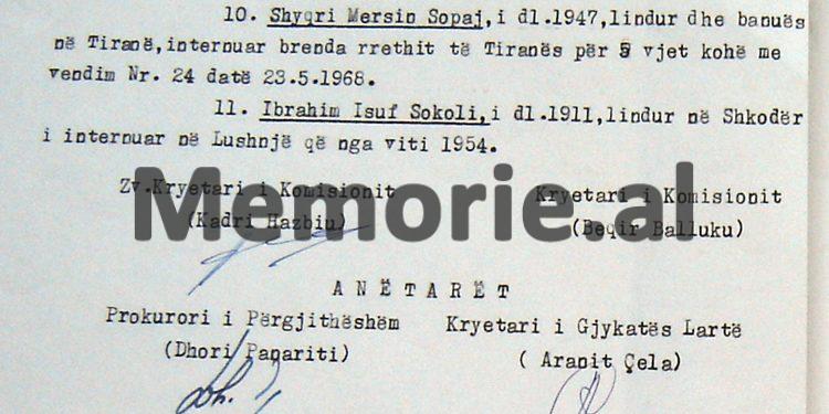 “Për arsye se në tetor 1971, u arratis jashtë shtetit, në Greqi, pjesëtari i familjes së tyre, Besnik Aliko, komisioni vendosi të internojë në katundin Fushë-bardhë të Gjirokastrës…”/ Zbulohen vendimet e vitit 1972