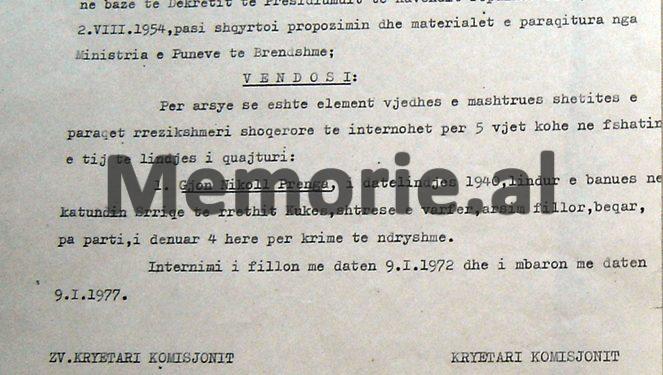 “Janë elementë me qëndrim të keq politik dhe paraqesin rrezikshmëri shoqërore, prandaj të internohen…”/ Zbulohet dosja voluminoze me emrat e qindra personave që përfunduan në “gulagët” e komunizmit