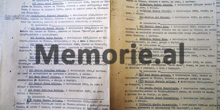 “Ganimete Avni Fratari (Gjilani), e datlindjes 1907, lindur në Kosovë të Jugosllavisë, me banim në Tiranë, shtresë e pasur, e ëma e Hajredinit…”/ Vendimi i Komisionit Internim-Dëbimeve, viti 1967