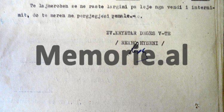 “Gjyla Leci nga Buçaj e Tropojës, ka të arratisur burrin e saj, Isuf Lecin, dhe kunatin, Shabanin, më pas u arratis në Jugosllavi kunata e saj, me 4 djemtë…”/ Vendimi i Komisionit Internim-Dëbimeve, viti 1967