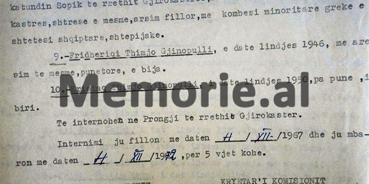 “Mark Ndue Ndoja, banues në Tiranë, nëpunës, me arsim të lartë, shtresë e mesme, përjashtuar nga Partia, i është zgjatur afati i internimit, edhe për…”/ Vendimi i Komisionit Internim-Dëbimeve, viti ‘67