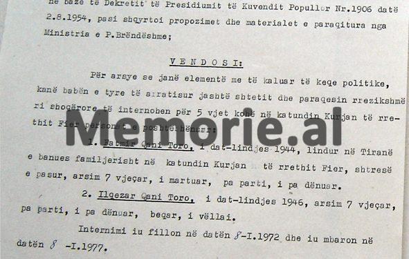“Janë elementë me qëndrim të keq politik dhe paraqesin rrezikshmëri shoqërore, prandaj të internohen…”/ Zbulohet dosja voluminoze me emrat e qindra personave që përfunduan në “gulagët” e komunizmit
