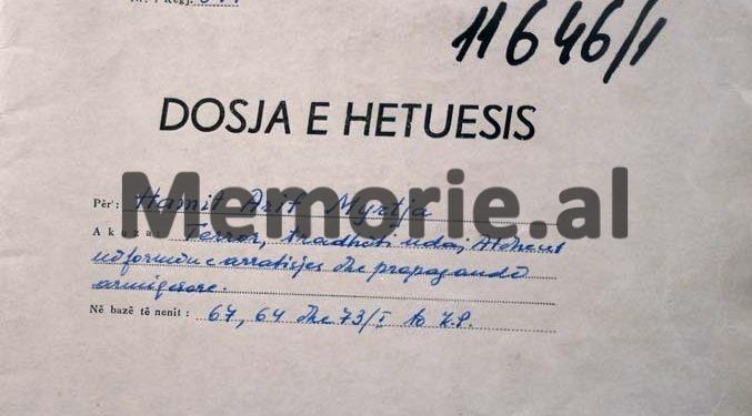 “Kufijtë me gardh i rrethon Shqipëria dhe jo Jugosllavia, sikur të ishte lirshëm si në shtetet e tjera, as 16 vetë s’do kishin ndenjur ktu…”! / Letra e Hamit Myrtja, drejtuar Enver Hoxhës para arratisjes në ’76-ën