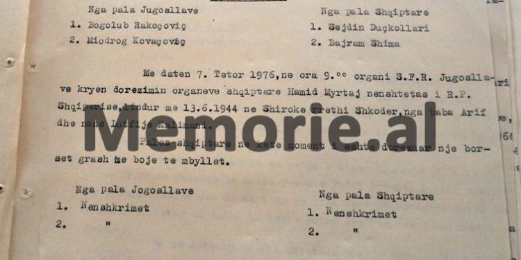 “Gruaja dhe tre fëmijët iu mbytën, pasi i’u përmbys lundra nga koha e keqe, kurse ai doli me not dhe u dorëzua në Tivar te…”/ Raporti i UDB-së për ngjarjen tragjike të Hamit Myrtja nga Shkodra, shtator 1976