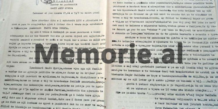 “Kufijtë me gardh i rrethon Shqipëria dhe jo Jugosllavia, sikur të ishte lirshëm si në shtetet e tjera, as 16 vetë s’do kishin ndenjur ktu…”! / Letra e Hamit Myrtja, drejtuar Enver Hoxhës para arratisjes në ’76-ën
