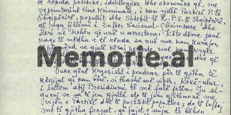 “Fajet e mia tepër të rënda i kam pranuar dhe ndjehem thellësisht i penduar, qëndroi kokë ulur, sa s’kam kurajo t’i numëroj, i lutem Presidiumit të Kuvendit që…”/ Kërkesa e ish-zv.kryeministrit, për faljen e jetës, maj ‘77