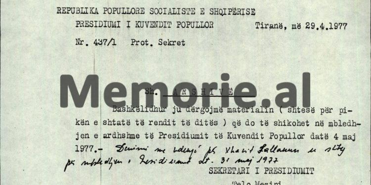 “Fajet e mia tepër të rënda i kam pranuar dhe ndjehem thellësisht i penduar, qëndroi kokë ulur, sa s’kam kurajo t’i numëroj, i lutem Presidiumit të Kuvendit që…”/ Kërkesa e ish-zv.kryeministrit, për faljen e jetës, maj ‘77