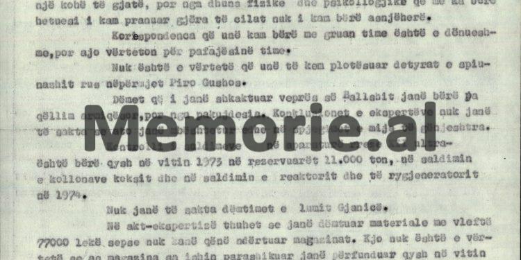 “Të dhënat sekrete shtetëror, Zbulimit Sovjetik, ja jepte me agjenten Valentina Peza dhe këshilltarit të ambasadës sovjetike në Tiranë…”! / Akt-akuza që çoi në plumb, vëllanë e sekretarit të Enver Hoxhës