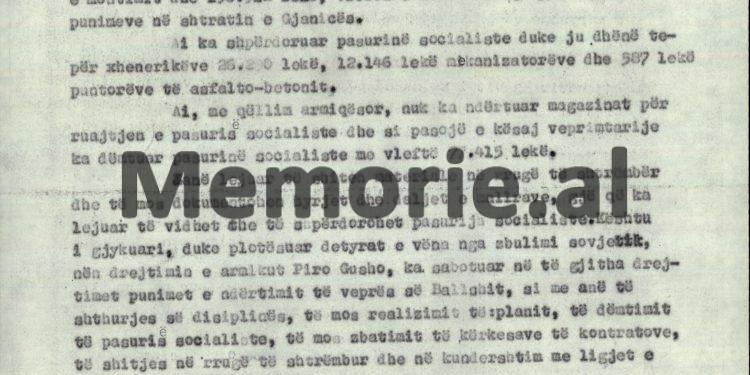 “Të dhënat sekrete shtetëror, Zbulimit Sovjetik, ja jepte me agjenten Valentina Peza dhe këshilltarit të ambasadës sovjetike në Tiranë…”! / Akt-akuza që çoi në plumb, vëllanë e sekretarit të Enver Hoxhës