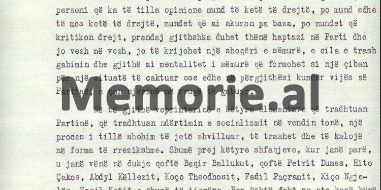 “Kur Enveri e pyeti Aranit Çelën, se; a është e drejtë, që të marrim në shqyrtim, ata që s’bëjnë kërkesë t’u falet jeta, si ky Xhavit Sallaku, ai i tha…”! / Mbledhja e Presidiumit të Kuvendit Popullor, 31 maj 1977