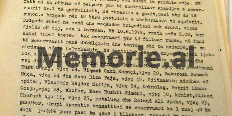 “Nga të burgosurit e Bulqizës, helmimi te Metalurgjiku Elbasanit dhe eksplozivi në Lezhë, te aksidenti në Zall-Bastar, ku vdiqën…”! / Ngjarjet e panjohura të vitit 1979-’80, ku vdiqën 55 veta! (faksimilet me emrat)