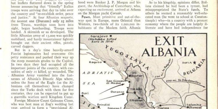 “Anëtar i fisit shqiptar të Matit, i biri i një kreu trashëgimtar të asaj lugine, Ahmet Zogu, ka trashëguar karakteristikat tipike të një politikani ballkanas…”/ Shkrimi i panjohur i revistës amerikane ‘TIME’, 17 prill 1939