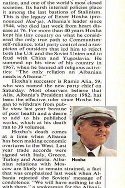 “Ish-kryeministri Shehu, zyrtarisht u raportua nga Tirana zyrtare, se kishte kryer vetëvrasje në dhjetor 1981, por përflitet shumë se Enver Hoxha…”! / Shkrimi i panjohur i revistës amerikane, prill ‘86
