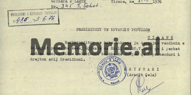 “Ky armik, është lidhur me firmën Amerikane ‘Western Data System’, filialin e saj ‘Geospas’ në Gjermaninë Perëndimore, për…”/ Zbulohet akuza ndaj Andrea Manços, në gjyqin e “Grupit sabotator të Ekonomisë”, maj ‘76