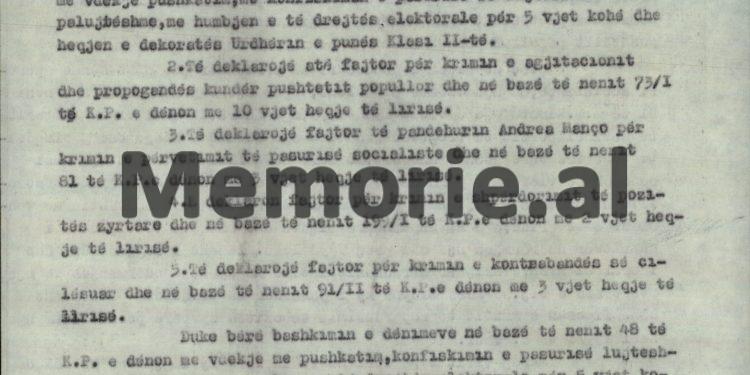 “Jam penduar, kam qenë shtëpi bazë e luftës, jam vëllai i Todo Manços, si dhe kam dy fëmijë në ngarkim, ju lutem të më falni jetën…”/ Zbulohet letra para pushkatimit, e drejtorit të Makina-importit, maj 1976