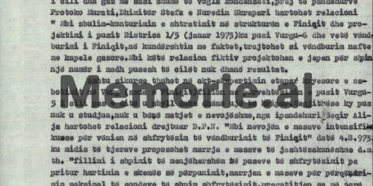 “Sipas Koço Plakut, Lipe Nashi me një grup specialistësh, nga maja e një kodre në Finiq, caktonte vendet ku do të shpoheshin puset…”! / Akt-akuza e Aranit Çelës, ndaj “Grupit sabotator të naftës”, qershor 1976