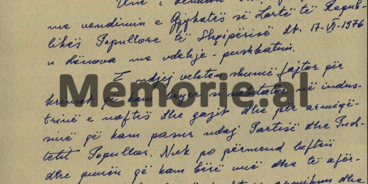 ”M. Gjikopulli, K. Plaku, krimin e tradhtisë ndaj Atdheut, e kanë kryer në formën e spiunazhit, si agjentë të vjetër të zbulimit…”/ Relacioni i Presidiumit, për “Grupin sabotator të Naftës”, qershor ‘76