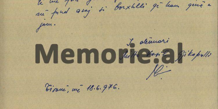 ”M. Gjikopulli, K. Plaku, krimin e tradhtisë ndaj Atdheut, e kanë kryer në formën e spiunazhit, si agjentë të vjetër të zbulimit…”/ Relacioni i Presidiumit, për “Grupin sabotator të Naftës”, qershor ‘76