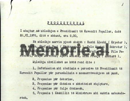 ”M. Gjikopulli, K. Plaku, krimin e tradhtisë ndaj Atdheut, e kanë kryer në formën e spiunazhit, si agjentë të vjetër të zbulimit…”/ Relacioni i Presidiumit, për “Grupin sabotator të Naftës”, qershor ‘76