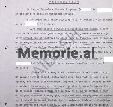 “Mehmetin e vrau Enver Hoxha, brenda qershorit në Komitetin Qendror, do kërcasë pushka dhe i pari që…”/ Zbulohen dokumentet e Sigurimit: “Ç’më tha Veli Llakaj, kur i thashë; pse s’ veproni…”?!