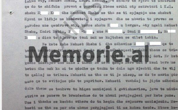 “Në paradën e 29 nëntorit 1974, me urdhër të Mehmet Shehut, tribunën e udhëheqjes e bëmë natën me beton, kurse tankeve që parakaluan, ua hoqëm municionet, pasi…”/ Zbulohet dokumenti i rrallë i Sigurimit!
