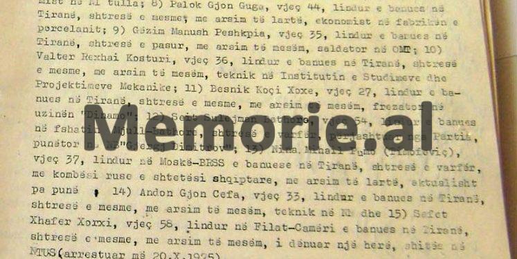 “Nga krushku i Enverit, fotografi i tij personal që nga lufta, djali i Koci Xoxes dhe…”/ Zbulohet dokumenti Sigurimit, me ngjarjen që tronditi Tiranën; emrat e 15 të arrestuarve më 18 tetor ’75?!