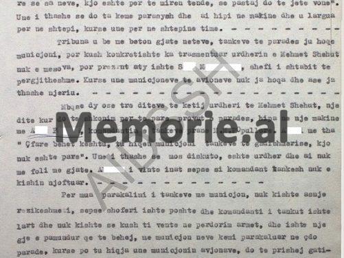 “Në paradën e 29 nëntorit 1974, me urdhër të Mehmet Shehut, tribunën e udhëheqjes e bëmë natën me beton, kurse tankeve që parakaluan, ua hoqëm municionet, pasi…”/ Zbulohet dokumenti i rrallë i Sigurimit!