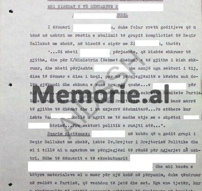“Mehmetin e vrau Enver Hoxha, brenda qershorit në Komitetin Qendror, do kërcasë pushka dhe i pari që…”/ Zbulohen dokumentet e Sigurimit: “Ç’më tha Veli Llakaj, kur i thashë; pse s’ veproni…”?!