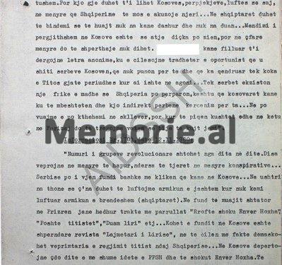 “Në Kosovë diçka po zien, por në çfarë mënyre do shpërthejë, nuk dihet, kurse Fadil Hoxhës i kanë dërguar letra anonime, ku…”/  Zbulohet dokumenti i Sigurimit, 6 muaj para demonstratave të ‘81-it