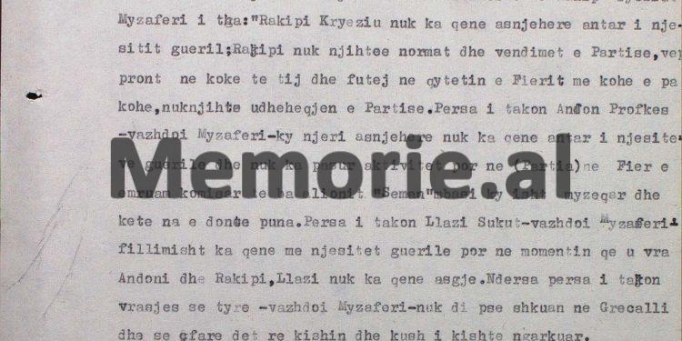 “Myzafer Trebeshina më tha se Sulo Tragjasin e vramë, pasi ai me shokun e tij, Petro Ndreu, donin të vidhnin paratë te shtëpia e Sami bej Vrionit…” / Raporti i agjentit “Mësuesi”, për oficerin e Sigurimit