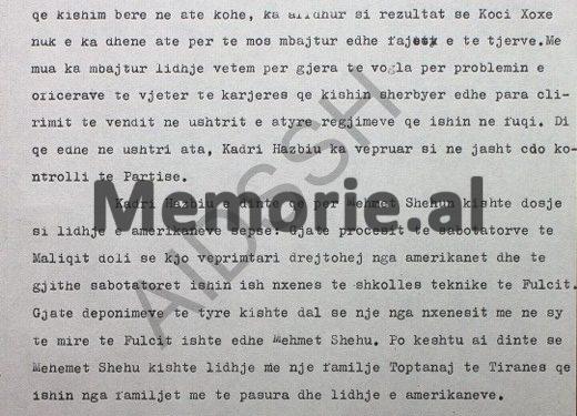 “Avdyl Këllezi dhe Myqerem Fuga, më dërgonin me shërbim në Kukës, në zonën kufitare…”/ Zbulohet dokumenti i Sigurimit me dëshminë e Kerenxhit, që implikonte ish-ministrin e Industrisë së Lehtë