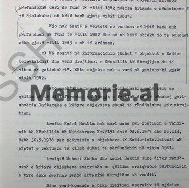 “Në informacionin tepër sekret dërguar shokut Enver Hoxha nga armiku Kadri Hazbiu, për vend-komandën e Këshillit të Mbrojtjes, ka mashtrime, pasi…”Zbulohet dokumenti i Sigurimit për objektin “Bunk-Art 1”