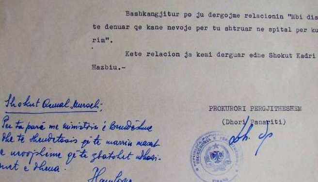 “I dënuari Muharrem Mborja, prej një viti ka kërkuar shtrimin në spital, por për avancim të sëmundjes nuk ka shërim dhe i duhet prerë…”/ Raporti sekret i Prokurorit të Përgjithshëm Dhori Panariti, në ’73-in