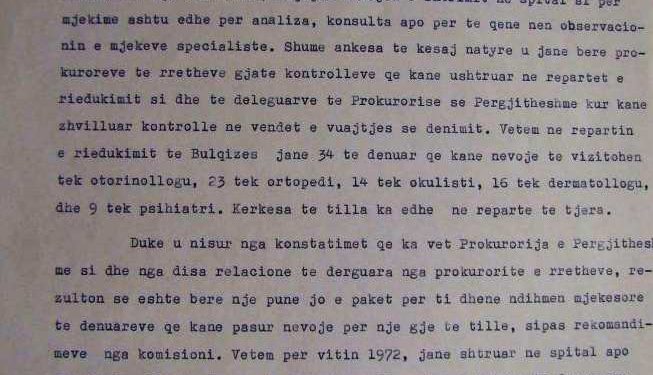 “I dënuari Muharrem Mborja, prej një viti ka kërkuar shtrimin në spital, por për avancim të sëmundjes nuk ka shërim dhe i duhet prerë…”/ Raporti sekret i Prokurorit të Përgjithshëm Dhori Panariti, në ’73-in