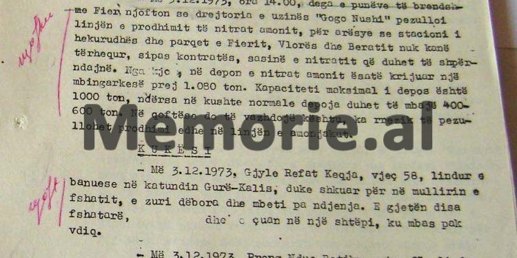 “Në Pukë, dëbora arrin në 4 m., në Laç, era rrëzoi 21 shtylla tensioni, oretku zuri 17 veta në Dibër, në Lezhë ngordhën 6500 zogj pule, Vlora u përmbyt…”/ Zbulohen raportet sekrete për motin e keq, dhjetor ‘73
