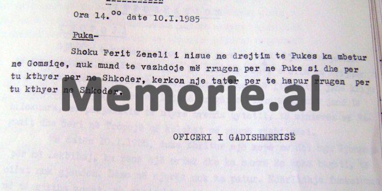 “Në Kukës, nga orteku vdiqën 7 veta, 16 të plagosur rëndë, një fëmijë s’gjendet, në Pukë 3 të vdekur, 5 rëndë, 11 s’gjinden, në Lushnja 2380 ha e përmbytur, Durrësi s’ka probleme…”/ Dokumenti sekret i 11 janarit ‘85