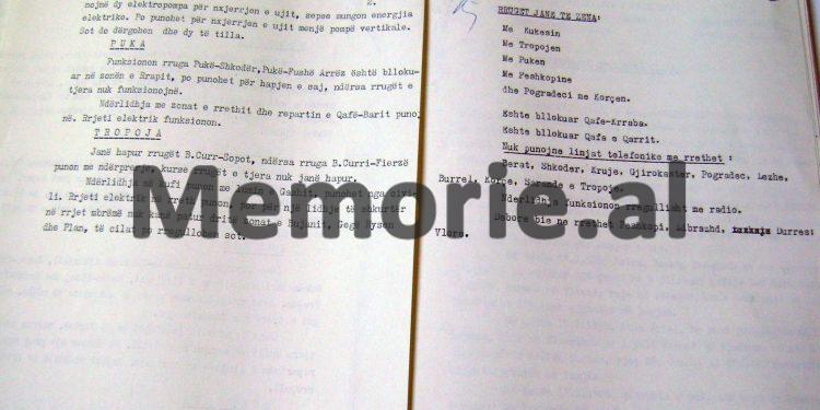 “Vazhdon dëbora, rrugët me veriun të bllokuara, në Tropojë, derra të egër kanë plagosur një fshatar dhe tentuan të hanë ushtarakë të postave kufitare, në Spaç trupi i të dënuarit…”/ Raporti sekret i 15 janarit ’85